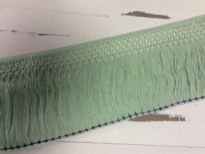 Fransenborte | Baumwolle | 10 cm breit | mint