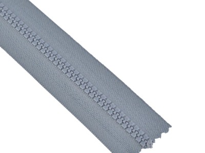Endlos-Profilreißverschluss aus Kunststoff | grau | 1 m incl. 2 Schieber