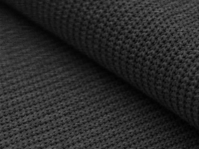 40 cm REST Big Knit | Grobstrick | Strickstoff | Baumwolle | Ökotex | dunkelgrau melange