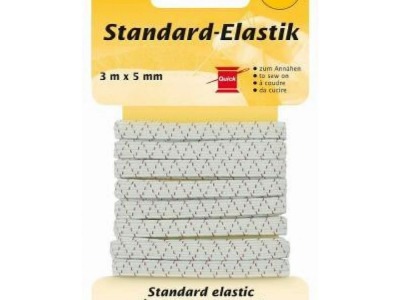 Gummilitze Standard-Elastic 5 mm weiß | 3 m SB Pack
