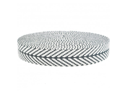 77 cm REST Gurtband | nachhaltiges Material | gemustert | 40 mm breit | anthrazit-natur