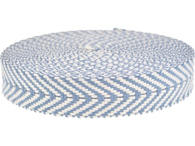 59 cm REST Gurtband | nachhaltiges Material | gemustert | 40 mm breit | blau-natur