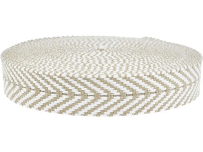 Gurtband | nachhaltiges Material | gemustert | 40 mm breit | sand-natur