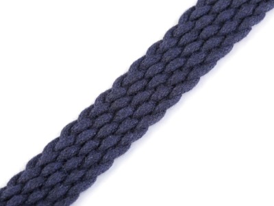 Gurtband geflochten für Taschengriffe | 20 mm | dunkelblau