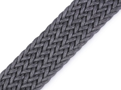 Gurtband geflochten für Taschengriffe | Breite 30 mm | aschegrau