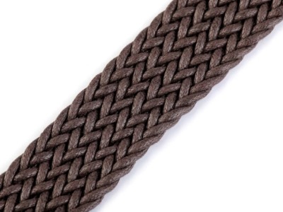 90 + 50 cm RESTSTÜCKE Gurtband geflochten für Taschengriffe | Breite 30 mm | braun | ges. 1,4 m