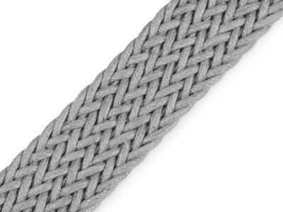 Gurtband geflochten für Taschengriffe | Breite 30 mm | grau