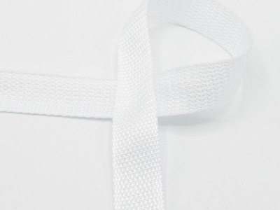 Taschengurtband Polyester 25 mm | weiß