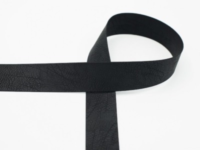 65 cm REST Gurtband | Vintage Leder | Kunstleder | 40 mm | schwarz