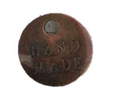Creative Label 20 mm Handmade Metall kupfer | 2 Stück
