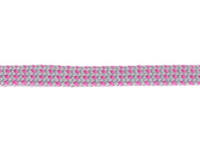Flachkordel | Hoodieband | 10 mm | grau-pink