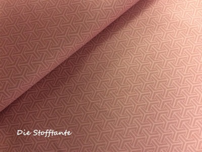 Baumwollstoff rosa, graphisches Muster