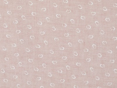Polyester/Baumwolldruck, Herzen, rosa