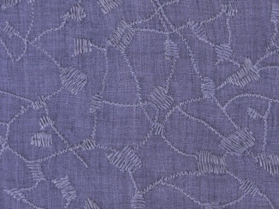 Blusenstoff Polyester Baumwolle | Stickerei, jeansblau