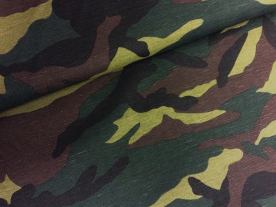 Dekostoff Ripsware | Camouflage, grün