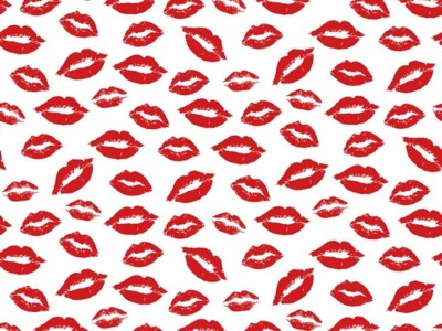 Popeline Baumwollstoff KISSES FOR YOU | by Poppy | Ökotex | weiß