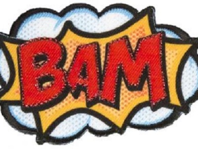 Applikation Comic BAM / zum Aufbügeln