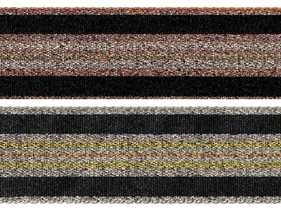 Lurexband Winter Stripe | 25 mm | 2 Farben