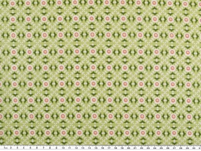 Baumwollstoff Mathildas Welt | Blumen-Geometrie, grün