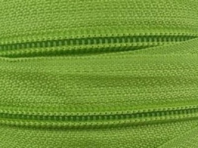 1 m Endlosreißverschluss 5 mm apfelgrün incl. 3 Zipper