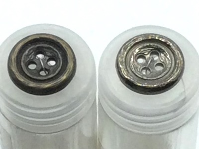 Metallknopf 15 mm 4-Loch | 2 Farben | 2 Stück