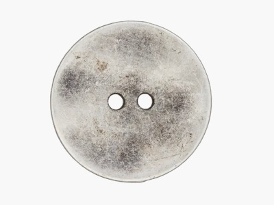 Metallknopf 18 mm | 2-Loch | altsilber | 3 Stück