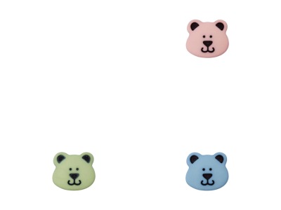 Polyesterknopf Öse Bär | 3 Farben