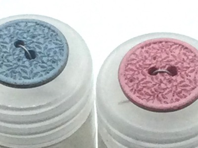 Modeknopf Polyesterknopf 15 mm 2-Loch | 2 Farben | 2 Stück