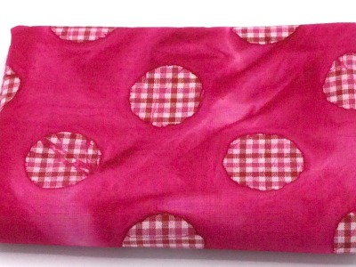 Baumwolldruck BATIK, pink, mit Kreisen