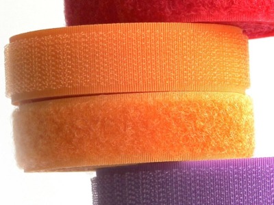 Klettband Haken- und Flauschband 20 mm breit - orange - 2m-Packung