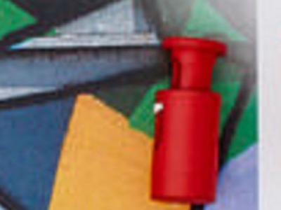 Mini-Kordelstopper | Durchlass 3 mm | für Gummikordeln | rot