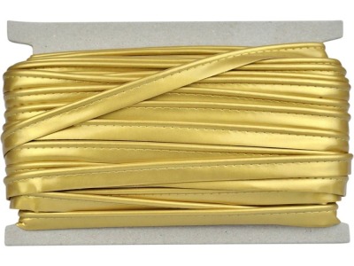 Kunstlederpaspel | 10 mm breit | gold