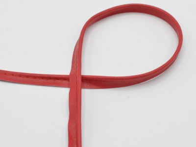 Kunstlederpaspel | 10 mm breit | rot