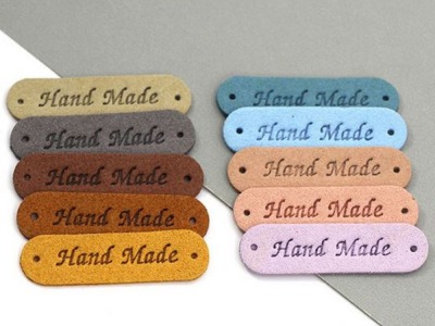 Labels | Hand Made | 45 x 13 mm | 3 Farben | Sets 5 Stück