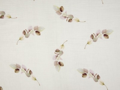 Musselin Bambino Flowers | offwhite-smoke lila-khaki | ab 50 cm