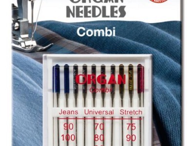 Organ Maschinennadeln 130/705 H Combi BOX - Jeans/Universal/SuperStretch 10 Blister