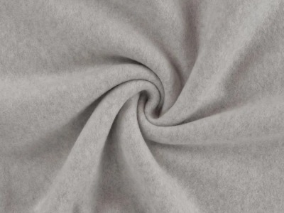 BIO Baumwoll Fleece | 100 % Baumwolle | Ökotex | mid grey melange | ab 50 cm