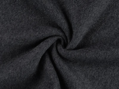 BIO Baumwoll Fleece | 100 % Baumwolle | Ökotex | dark grey melange | ab 50 cm