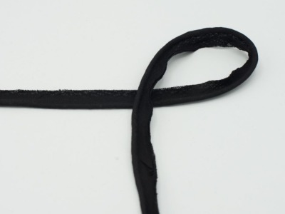 Paspelband | Baumwolle | 15 mm breit | schwarz