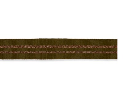 Ripsband Lurex 20 mm | oliv-kupfer