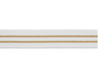 Ripsband Lurex 20 mm | weiß-gold