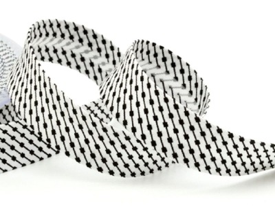 Schrägband Black &amp; White / 30 mm breit / Design 301