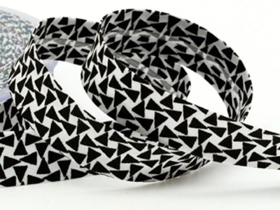 Schrägband Black &amp; White / 30 mm breit / Design 601