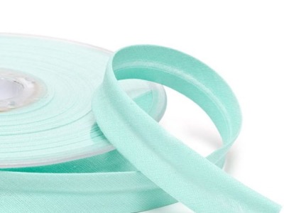 Schrägband uni | 18 mm | Baumwolle-Polyester | aquamarin hell