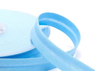 Schrägband uni | 18 mm | Baumwolle-Polyester | hellblau