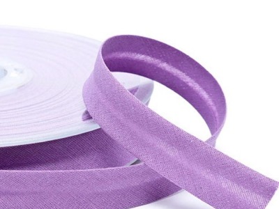 Schrägband uni | 18 mm | Baumwolle-Polyester | lavendel