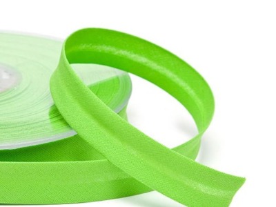 Schrägband uni | 18 mm | Baumwolle-Polyester | lemongrün