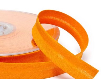 Schrägband uni | 18 mm | Baumwolle-Polyester | orange dunkel