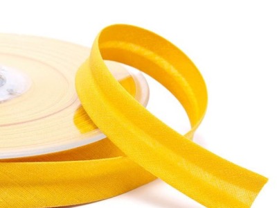 Schrägband uni | 18 mm | Baumwolle-Polyester | orangegelb