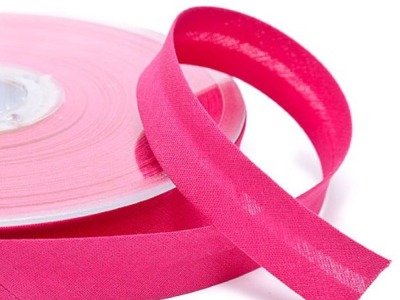 Schrägband uni | 18 mm | Baumwolle-Polyester | pink